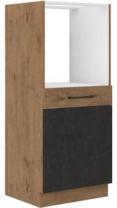 Kuchyňská skříňka na vestavnou troubu VANYA - šířka 60 cm, matera / dub lancelot