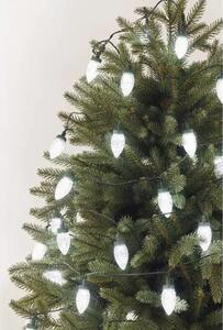 D5ZC01 EMOS Retro vánoční řetěz LED – šišky 9,8m zelený drát, studená bílá, 8 módů, IP44