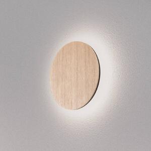 Orios LED nástěnné svítidlo, dřevo, Ø 20 cm, nepřímý rozvod
