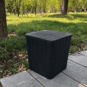 Tempo Kondela Zahradní úložný box / příruční stolek, černá, IBLIS