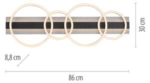 JUST LIGHT. 14426-21 - LED Stropní svítidlo CICHIO LED/37W/230V + LED/9,5W černá
