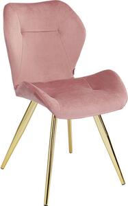 ŽIDLE, růžová, barvy mosazi Kare-Design - Jídelní židle, Online Only