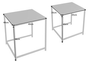 Invicta interior Konferenční stolek Dura Steel set 2ks 40cm, černý 43326