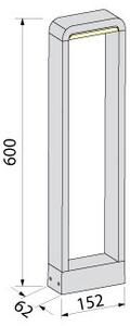 BRILAGI - LED Venkovní lampa BARI LED/10W/230V 4000K IP65 60 cm antracit