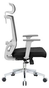 Kancelářská ergonomická židle HELIA — černá / bílá, nosnost 150 kg