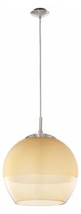 BRILAGI-LED Lustr na lanku RETRO GLASS 1xE27/60W/230V matný chrom/kouřová béžová