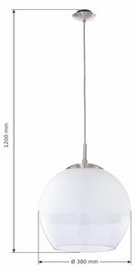 BRILAGI - LED Lustr na lanku RETRO GLASS 1xE27/60W/230V matný chrom/bílá