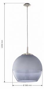 BRILAGI - LED Lustr na lanku RETRO GLASS 1xE27/60W/230V matný chrom/kouřová šedá