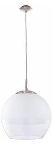 BRILAGI - LED Lustr na lanku RETRO GLASS 1xE27/60W/230V matný chrom/bílá