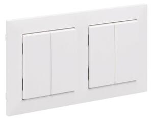 Legrand - 2x Dvojitý schodišťový vypínač č. 5 s rámečkem SUNO bílá