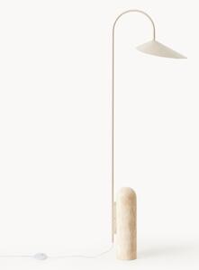 Nastavitelná stojací lampa's travertinovou podstavou Arum