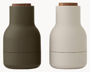 Sada malých mlýnků na'sůl a pepř s víčky z ořechového dřeva Bottle Grinder, 2 díly