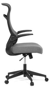 Kancelářská židle, houpací mech., černá MESH, plast. Kříž