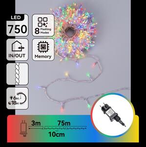 Aigostar - LED Venkovní vánoční řetěz 750xLED/8 funkcí 78m IP44 multicolor