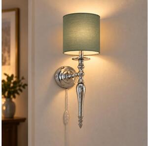BRILAGI - Nástěnná lampa NUBILA 1xE27/60W/230V lesklý chrom/zelená