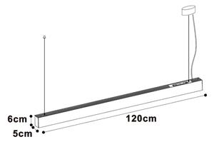 Top Light - LED Stropní přisazené závěsné svítidlo HORIZON LED/40W/230V černá