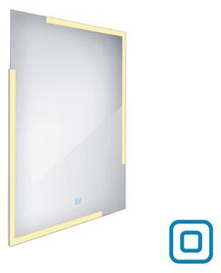 Zrcadlo do koupelny 60x80 s osvětlením v rozích, dotykový spínač NIMCO ZP 14002V