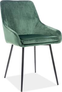 Casarredo Designová jídelní židle ALBI velvet zelená/černá