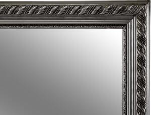 TEMPO Zrcadlo, dřevěný rám stříbrné barvy, MALKIA TYP 5