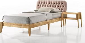 Casarredo - Komfort nábytek Postel PRINCESS 90x200, s čalouněným čelem, růžová/dub natural