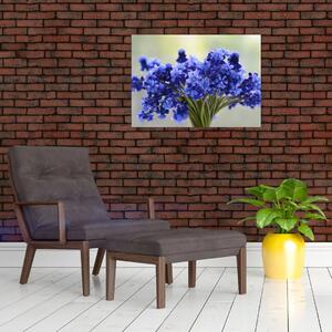 Obraz kytice modrých květů (70x50 cm)