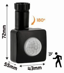 BERGE LED reflektor 100W - PIR senzor pohybu - neutrální bílá