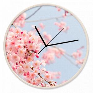Nástěnné hodiny Sakura s tichým chodem a průměrem 32cm
