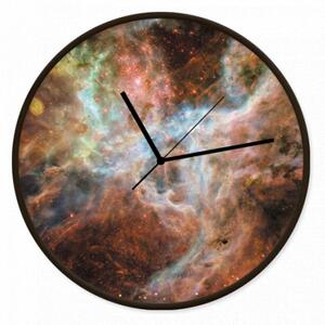 Nástěnné hodiny Tarantula Nebula s tichým chodem a průměrem 32cm