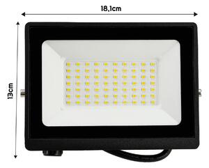 BERGE LED reflektor 50W - PIR - 2v1 - neutrální bílá