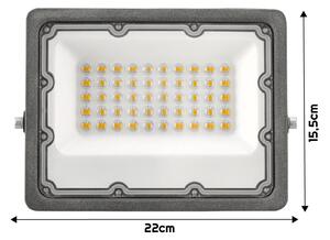 BERGE LED reflektor 50W + 140cm stativ - neutrální bílá