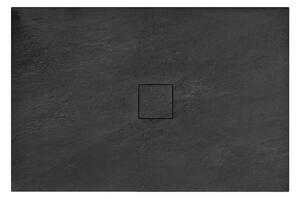 Rea - Sprchová vanička Stone - černá - 90x120 cm