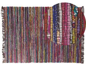 Krátkovlasý tmavý barevný bavlněný koberec 140x200 cm DANCA