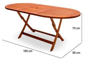 FurniGO Stůl Akát 160x85x75cm