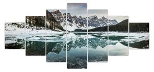 Obraz - jezero v zimě (210x100 cm)