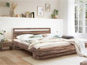 Massive home | Dvoulůžková postel Zyra akát - výběr velikosti MH1264W 140x200 cm