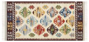 Vlněný kelimový koberec 80 x 150 cm vícebarevný AKNALICH