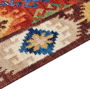 Vlněný kelimový koberec 80 x 150 cm vícebarevný ZOVUNI