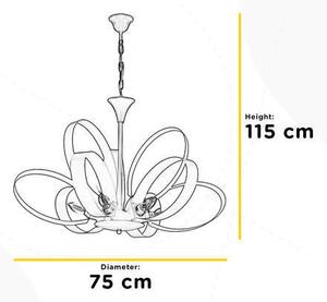 LUSTR, 75/75/115 cm - Online Only svítidla, Online Only