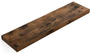 Plovoucí nástěnná police, 80 cm, rustikální hnědá