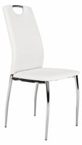 Jídelní židle z ekokůže v bílé barvě TK2031