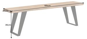 Designová lavice Maalik 155 cm akácie