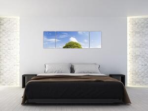 Obraz pláže se stromem (170x50 cm)