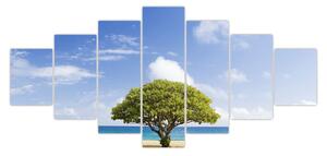 Obraz pláže se stromem (210x100 cm)