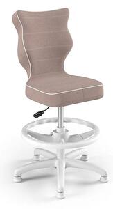 PETIT Dětská otočná židle s podnožkou pro děti o výšce 133-159 cm, starorůžová barva | Entelo