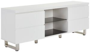 NÍZKÁ KOMODA, bílá, vysoce lesklá bílá, 167/63/42 cm MID.YOU - Komody bílé, Online Only