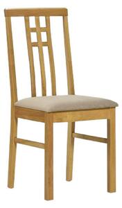 Jídelní židle, dub sonoma/látka krémová, SILAS