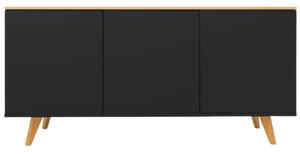 Matně černá lakovaná komoda Tenzo Amelia 162 x 43 cm