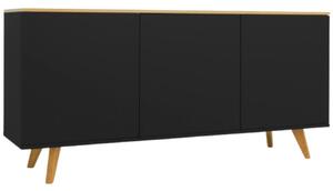 Matně černá lakovaná komoda Tenzo Amelia 162 x 43 cm