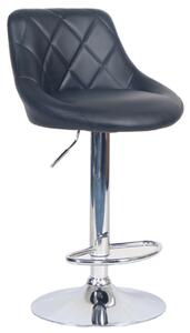 Barová židle MARID, černá ekokůže/chromová