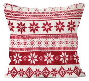 Vánoční polštář SCANDI 40x40 cm - vánoční vzory - červená/bílá